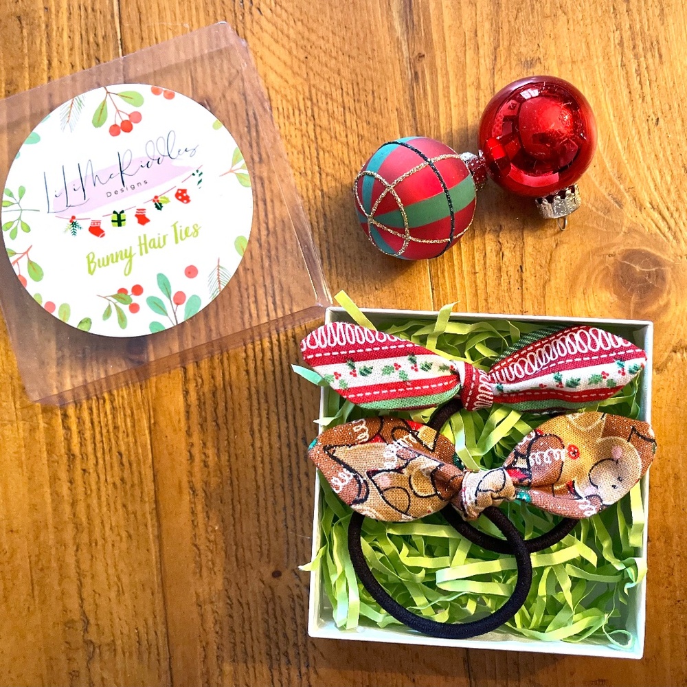 Holiday Bunny Hair Ties